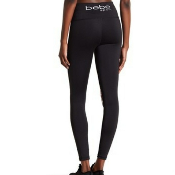 Bebe | Sport Floral and Mesh Leggings Size XL - Picture 2 of 5